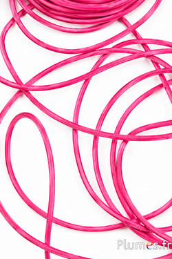 Leren veter - dikte 3 mm - roze fuchsia